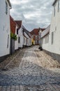 Old Narrow Street With Cobblestones Royalty Free Stock Photo