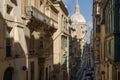 Old narrow street of european town Royalty Free Stock Photo