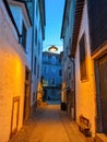 Old narrow street evening Porto