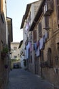 Old narrow street in Orvieto, Italy