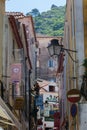 Old Narrow Street in Portuguese Town Royalty Free Stock Photo