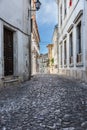 Old Narrow Street in Portuguese Town of Coimbra Royalty Free Stock Photo
