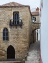 Old Narrow Street in Portuguese Town Royalty Free Stock Photo