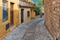 Old narrown streets of Italian villages. Urban scenery. Royalty Free Stock Photo