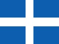Glossy glass Old national flag of Greece on land 1822Ã¢â¬â1970 and 1974Ã¢â¬â1978