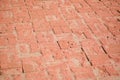 Old natural pink granite paving texture