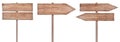 Old nature wood signs, arrows and signposts