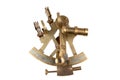 old nautical sextant with optics isolated on white background Royalty Free Stock Photo