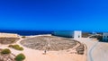 old navigational wind compass rose which measures 43 metres in diameter in the town of Sagres Royalty Free Stock Photo