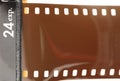 Old negative filmstrip. Royalty Free Stock Photo