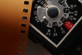 Old negative filmstrip. Royalty Free Stock Photo