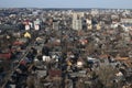 Old neighborhood Snipiskes aerial panorama, Vilnius, Lithuania Royalty Free Stock Photo