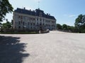 Old neo baroque castle museum and courtyard at park of european Pszczyna city in Poland Royalty Free Stock Photo