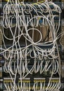 Old network wiring system Royalty Free Stock Photo