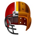 Old and new american football helmet Royalty Free Stock Photo