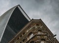 Old and new architecture in the City of London, England, UK. Royalty Free Stock Photo