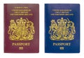 Old And New Blue British Passports Royalty Free Stock Photo