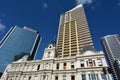 Old and new buildings in Auckland downtown - New Zealand Royalty Free Stock Photo