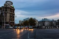 Old and new buildings of Bucharest capital of Romania, 2021 Royalty Free Stock Photo