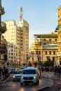 Old and new buildings of Bucharest capital of Romania, 2021 Royalty Free Stock Photo