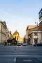 Old and new buildings of Bucharest capital of Romania, 2021 Royalty Free Stock Photo