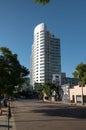 Old and new buildings in Downtown San Diego, vertical image Royalty Free Stock Photo