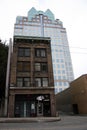 Old and new buildings in downtown Vancouver, British Columbia, Canada Royalty Free Stock Photo