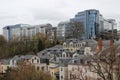 Old and new districts of Luxembourg city Royalty Free Stock Photo