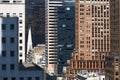 Old and new highrise buildings in Midtown, architectural details, New York, NY, USA Royalty Free Stock Photo