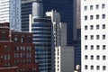 Old and new highrise buildings in Midtown, architectural details, New York, NY, USA Royalty Free Stock Photo