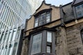 Old and new houses with huge windows Royalty Free Stock Photo