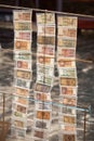 old and new kyat banknotes. Royalty Free Stock Photo