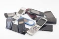 Old and new Mobile phones, smartphone Royalty Free Stock Photo