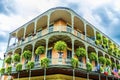 Old New Orleans houses in french Royalty Free Stock Photo