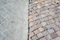 Old and new pavers compared