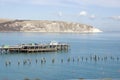 Old and New piers at Swanage, Dorset Royalty Free Stock Photo