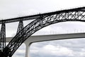 Old and new railway bridge in Oporto, Portugal