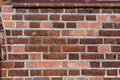 Old and new, red and white, inscription on old bricks Royalty Free Stock Photo