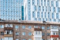 Old and new residential buildings as example of social stratification between rich and poor