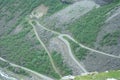 Old and new road in Trollstigen, Rauma Norway