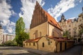 The Old-New Synagogue is the oldest active synagogue in Europe, completed in 1270 and is home of the legendary Golem Royalty Free Stock Photo