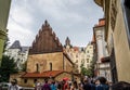 Old New Synagogue Prague in Czech Republic. Royalty Free Stock Photo