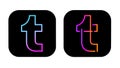 Old and new Tumblr mobile app icons