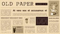 Old News Paper Template Horizontal