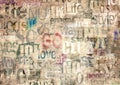 Old vintage grunge newspaper paper texture background Royalty Free Stock Photo