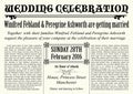 Old newspaper style elegant wedding invitation