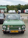 Old veteran youngtimer elegant green popular car Skoda 100L De Luxe