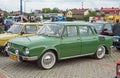 Old veteran youngtimer elegant green popular car Skoda 100L De Luxe