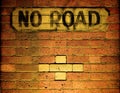 A old no road sign Royalty Free Stock Photo