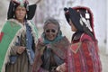 Old nomadic ladies near the high altitude lake of Tso Moriri